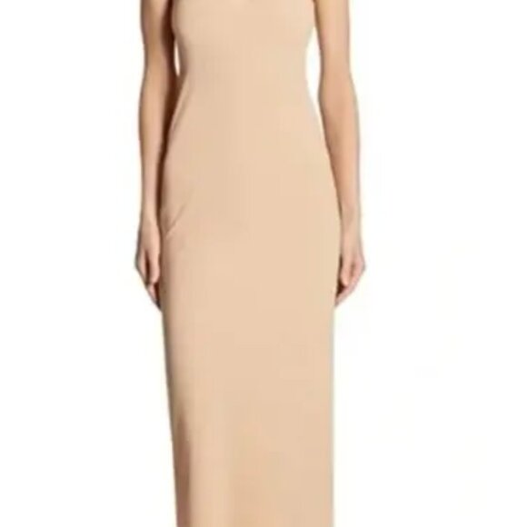 Commando Dress Womens Small Medium Beige Debutante Seamless Maxi S/XS Tailored - Picture 3 of 3